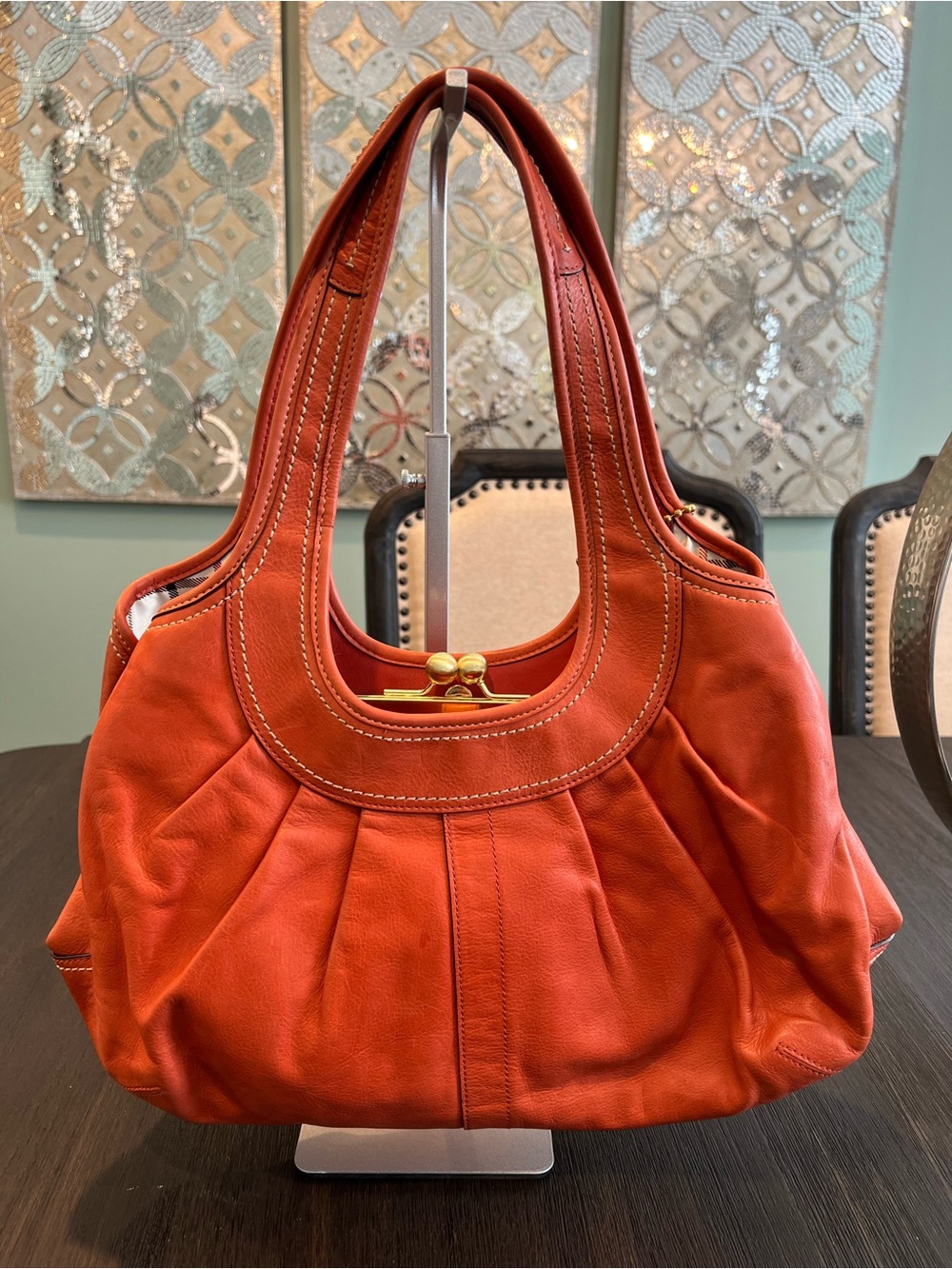 Coach Ergo Kiss Lock Shoulder Bag 12248